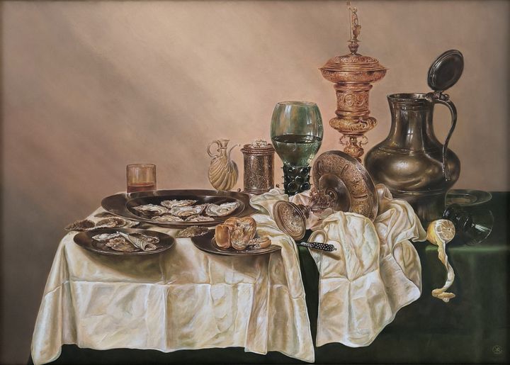 Martwa natura z pozłacanym pucharem – Willem Claesz. Heda